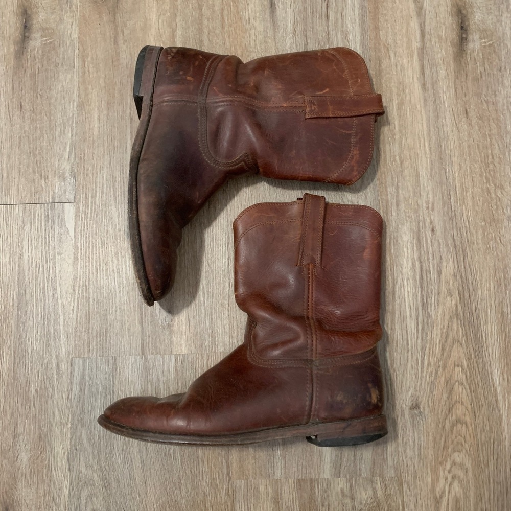 Frye Campus Roper Leather Cowboy boots in reddish brown - size 11 mens